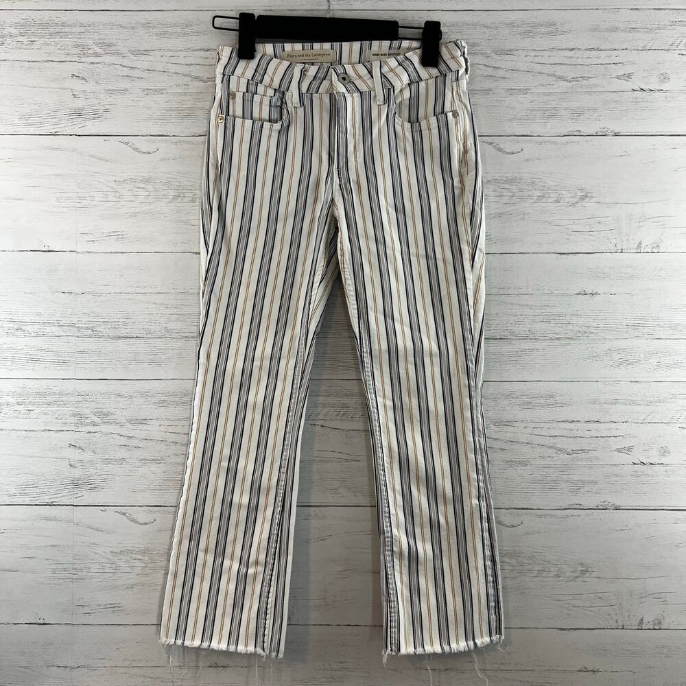 Pilcro High Rise Boot Cut Striped Pants Size 26
